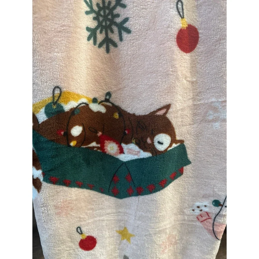Viral CATS & CHRISTMAS FUN THROW BLANKET by Holly Jolly